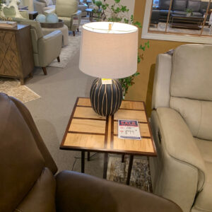 Peruvian Walnut and Ambrosia maple end table